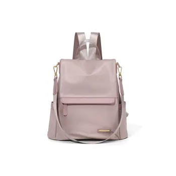 CinvaiKrose Fabric Backpack Travel Bag Medium Size Women's Beige Apricot/Black/Pink/Gray