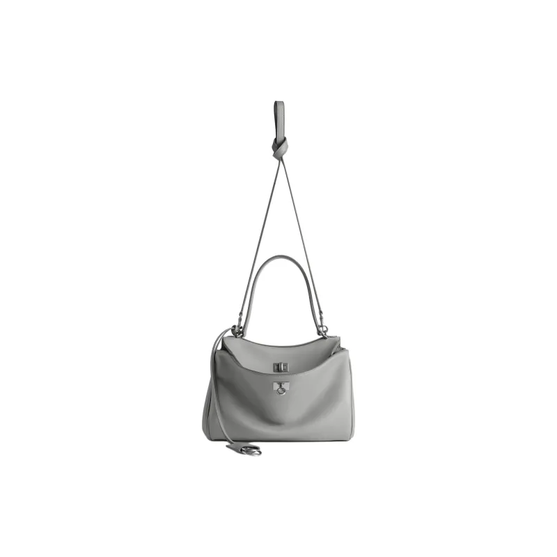 Balenciaga Rodeo Cow Leather One Shoulder Handbag Trumpets Women's Cloud Gray-1