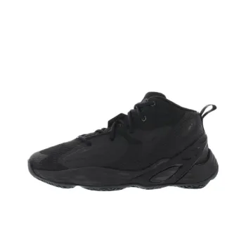 Adidas Exhibit A Shock Absorbers With Slip Resistant Features Mid Top Basketball Shoes Unisex Black