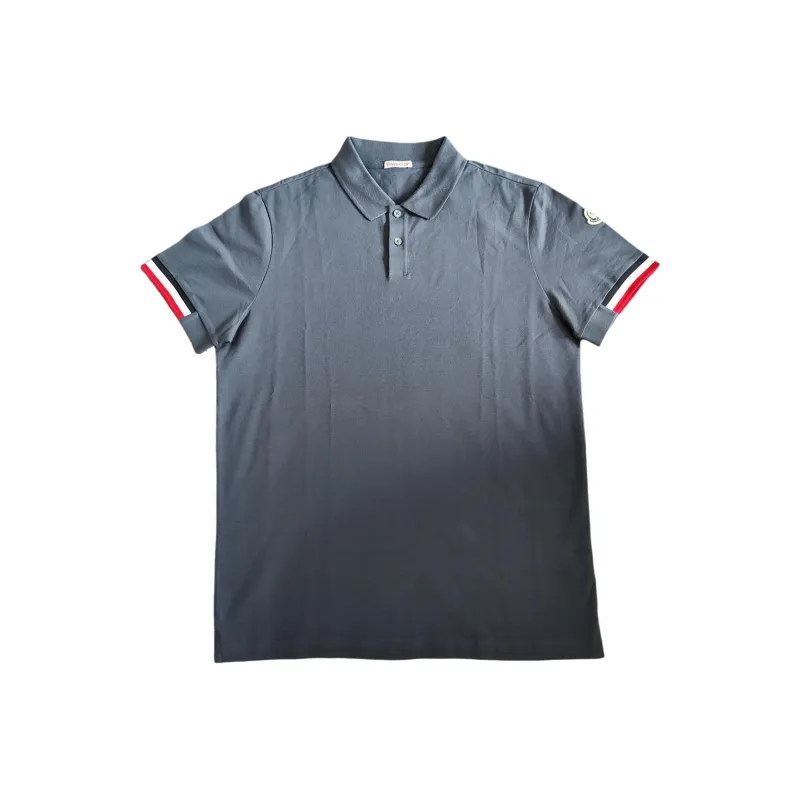 Moncler Polo Shirts Men Gray-0