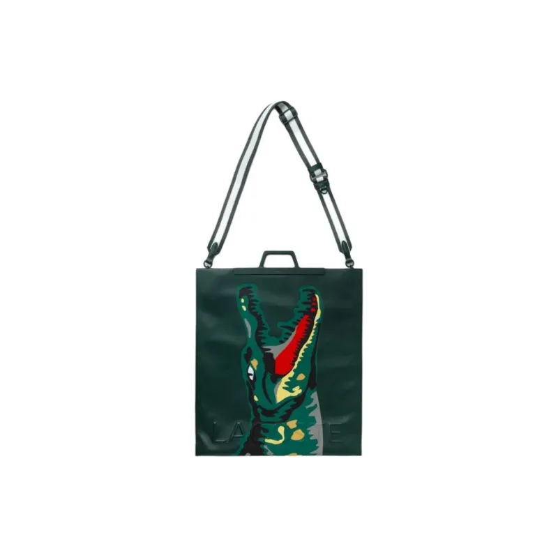 LACOSTE Leather Tote Bag, Shopping Bag, Shoulder Bag, Handbag Tubas Unisex Green-1