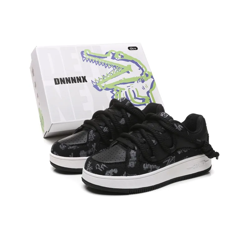 Dnnnn Height Increasing Balance Abrasion Resistant Waterproof Slip Resistant Low Top Skateboard Shoes Unisex-18