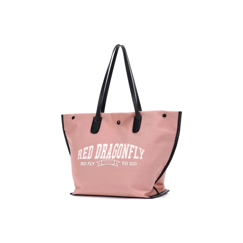 RED DRAGONFLY Fabric With Microfiber Synthetic Leather Tote Bag, Shopping Bag, Shoulder Bag Unisex Multicolor-14