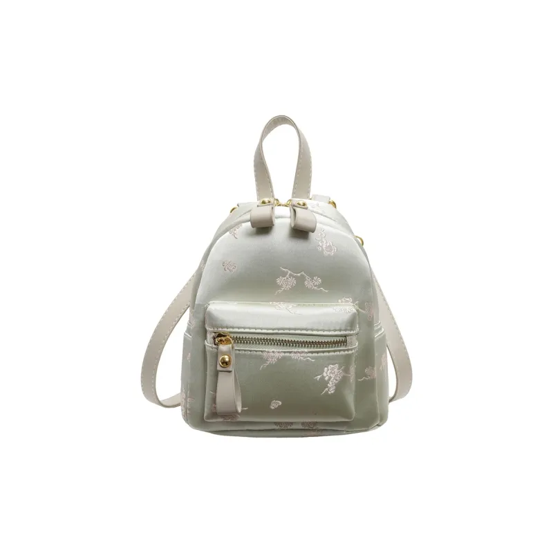 Yalu Canvas One Shoulder Crossbody Backpack Women's Black/Ecru-7
