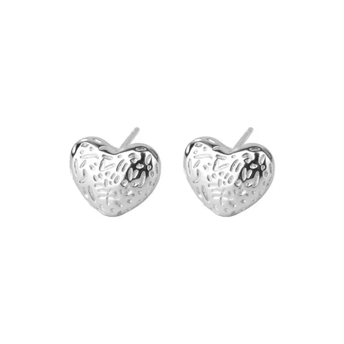 PHOENIXSILY 999 Fine Silver Stud Earrings Women's