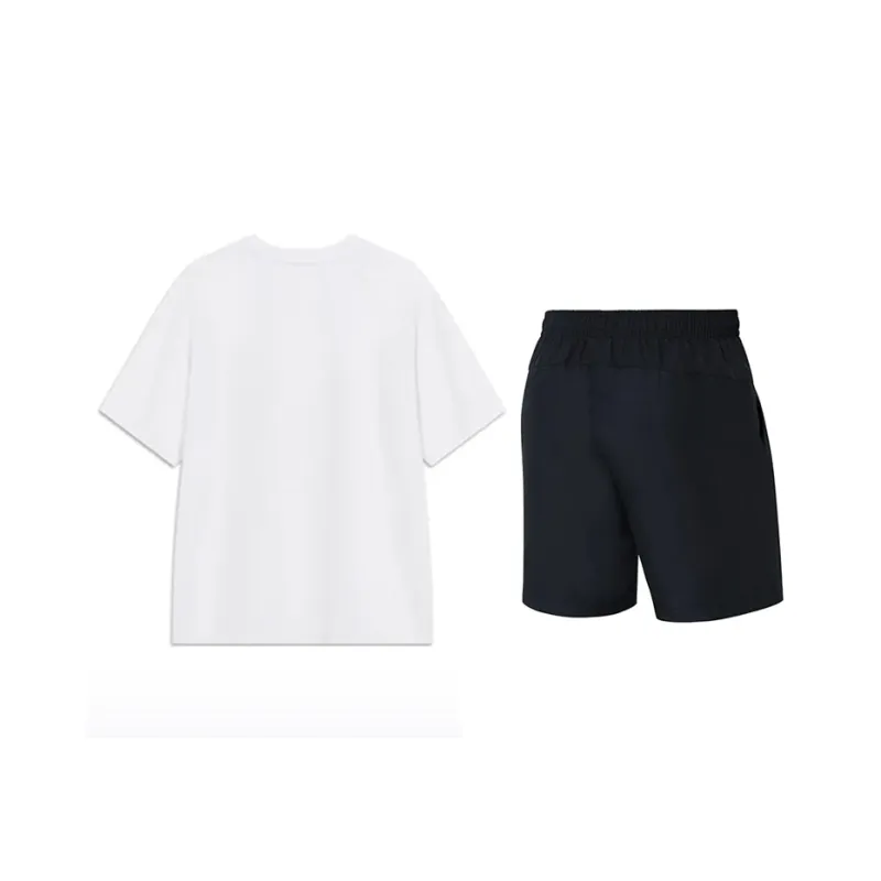 LiNing Sports Casual Suit Unisex White+Black-1