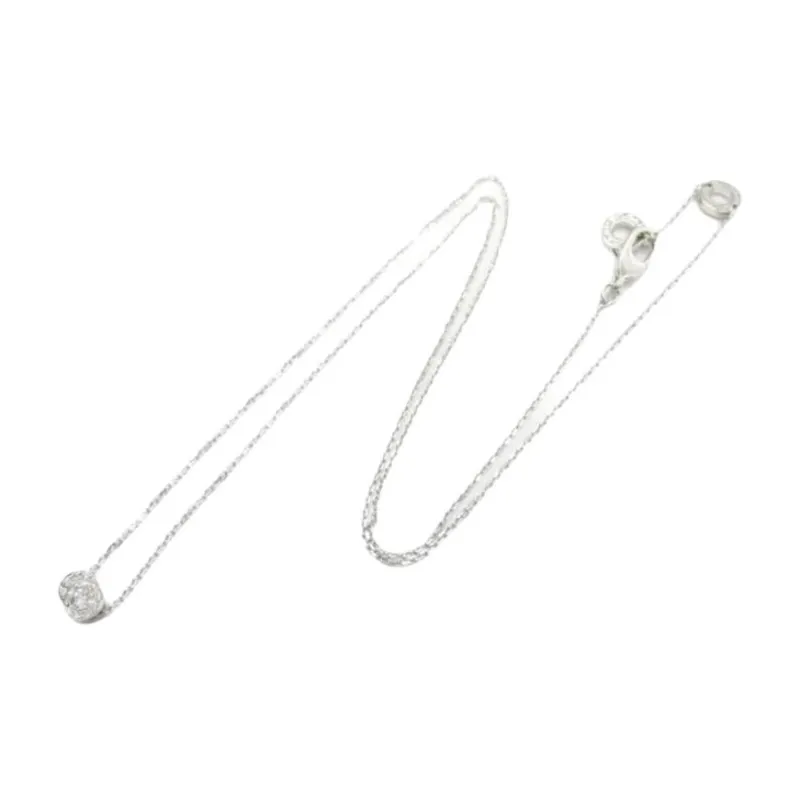 BVLGARI 2010s 18K White Gold Incontro D'Amore Diamond Necklace-1