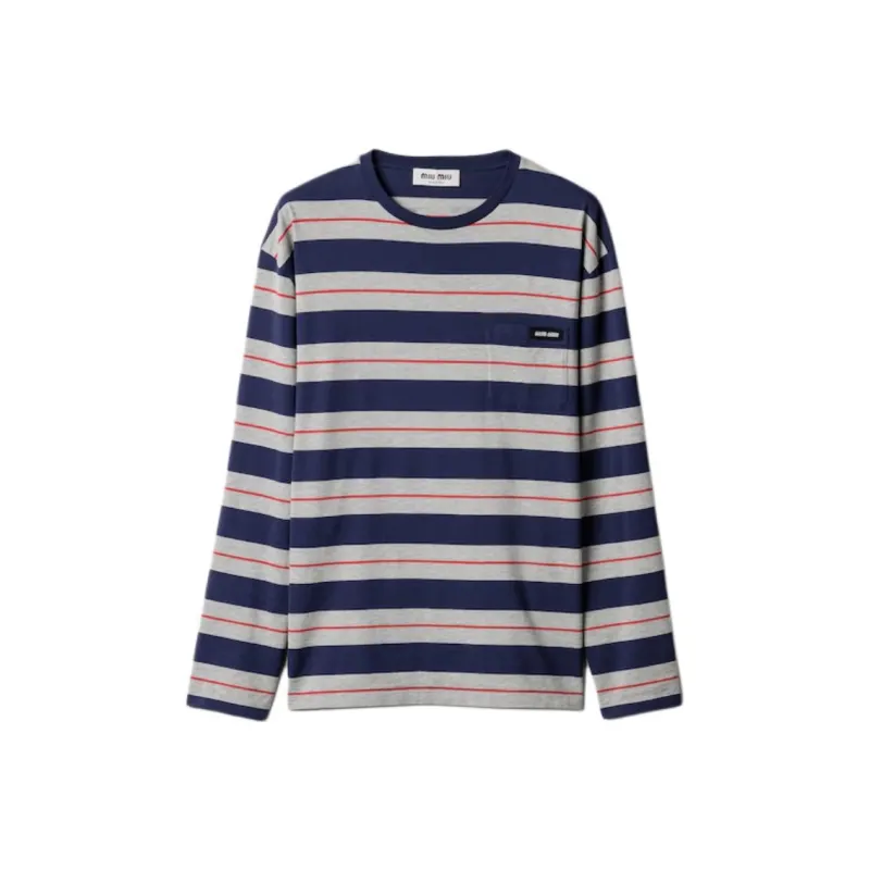 MIU MIU Long sleeves Cotton T shirt-0