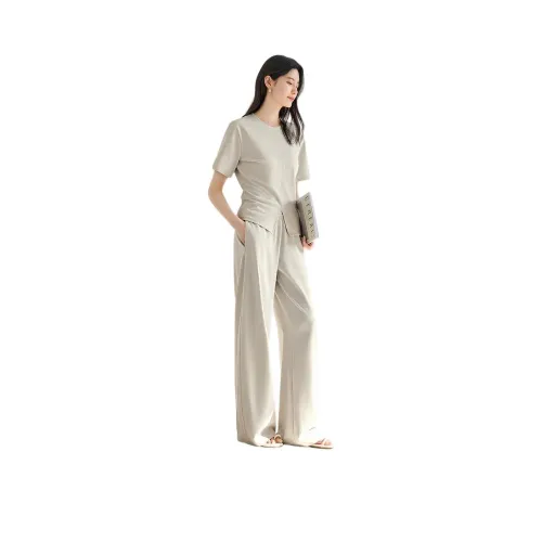 IHIMI Casual Suits Women's Moon White