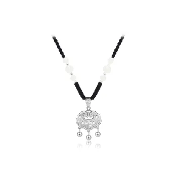 Bermuda Eyes White Jade Bodhi Necklaces Unisex