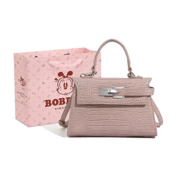 BOBDOG PU Handbag Small Size Women's Pink/Black/Ecru