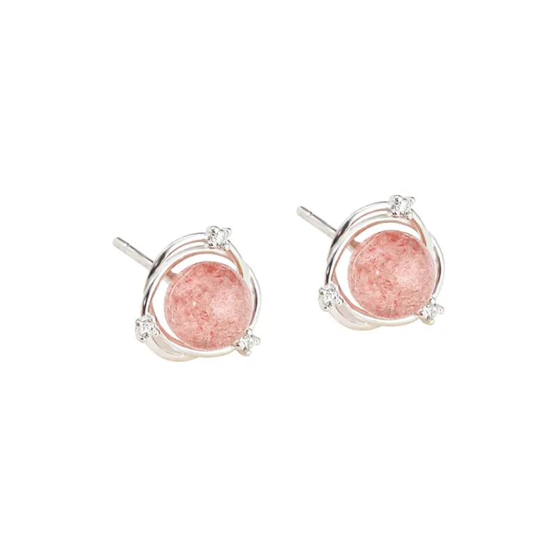 QIANFANGDAHUANGYE Zircon Stud Earrings Women's-0