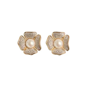 Valentino Resin Pearls Earrings Women's Gold