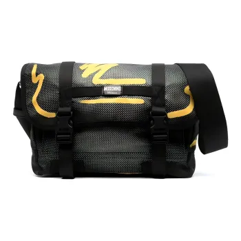 MOSCHINO Polyester Messenger Bag Crossbody Bags Shoulder Bags Men's Dark Gray