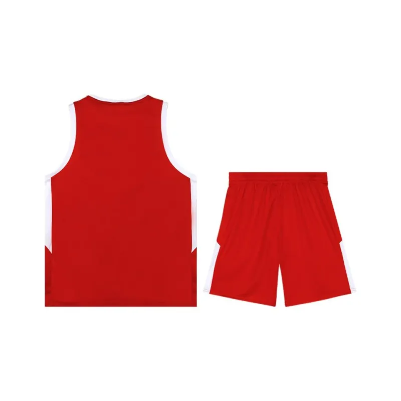 QIAODAN Basketball Suit Men's Tomato Red/Jordan White-1