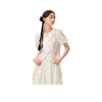 ZIHAN Shirts Women's Beige Gold