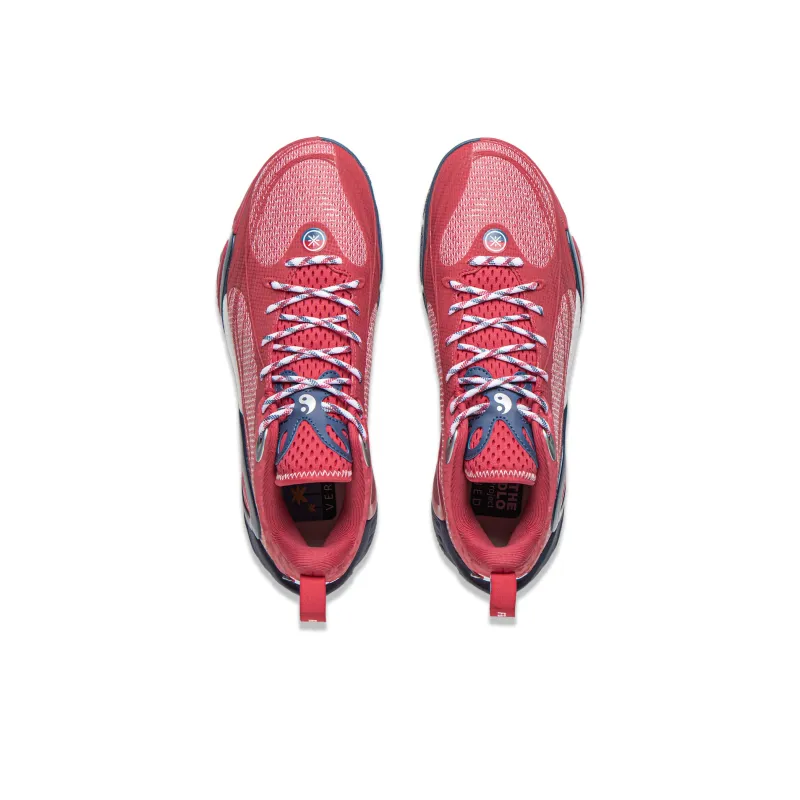 LiNing Cushioning, Slip Resistant, Abrasion Resistant, Rebound Grip Low Top Basketball Shoes Men's Intense Berry Red-3