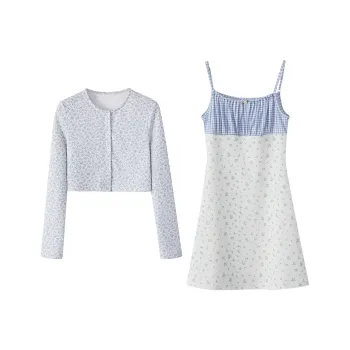 XIMENG Two Piece Skirt Sets Women's