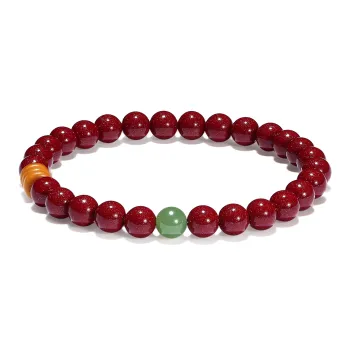 PUTUOSHANWENCHUANG Cinnabar Bracelets Unisex