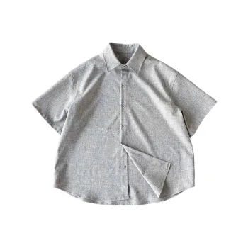 LA'T.WEEKEND Shirts Unisex Gray Yarn White