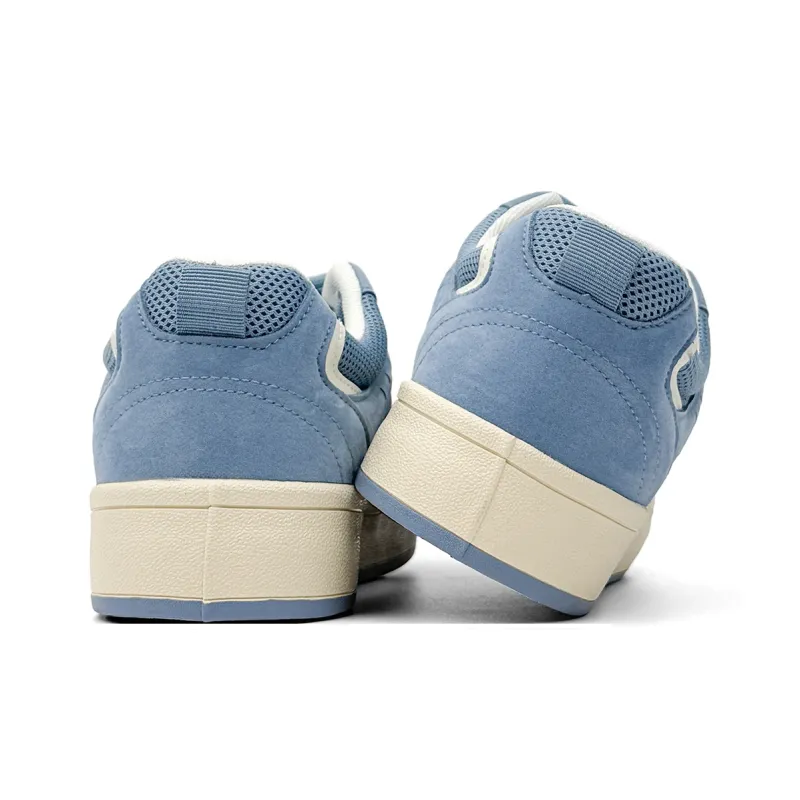 Mengsai Cushioning, Wear Resistant Low Top Skateboard Shoes Men's Haze Blue-2