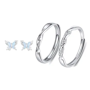 Kowloonko Niche Fashion With Premium Feel Adjustable Opening Ring Unisex