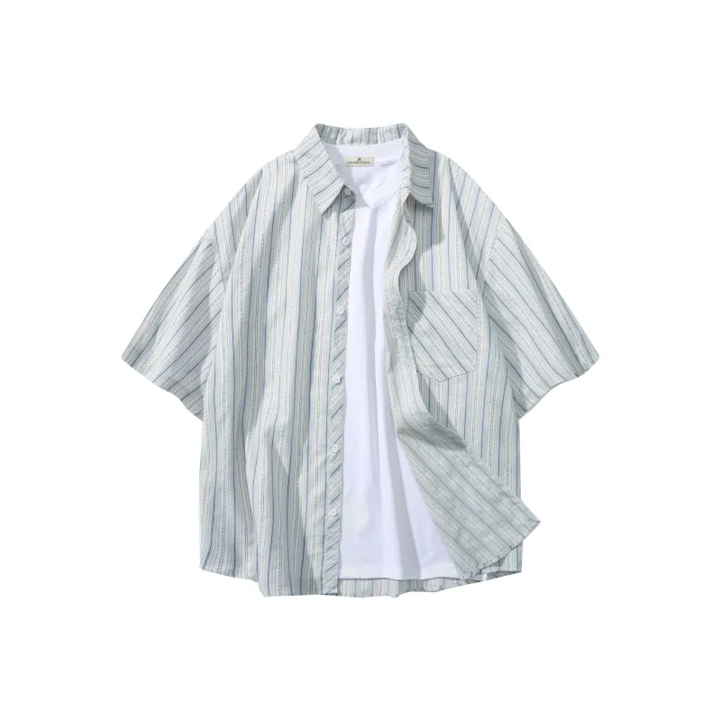 LIVINGTOWN Shirt Unisex White Blue-0