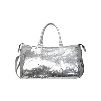 Yalu PU Travel Bag Women's Black/Silver