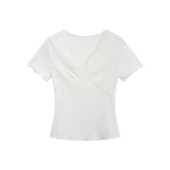 HANDAIWEI T Shirts Women's White