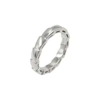 BVLGARI 2010s 18K White Gold Serpenti Viper Ring