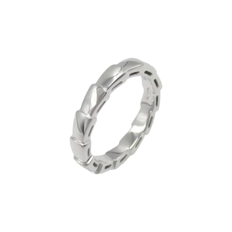 BVLGARI 2010s 18K White Gold Serpenti Viper Ring-0