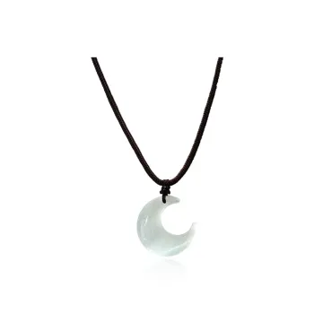 WINGSTOP Glass Cat Eye Jade Necklaces Unisex