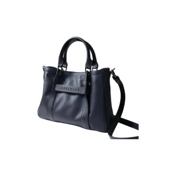 LONGCHAMP Leather Tote Bag, Shopping Bag, Shoulder Bag, Crossbody Bag, Handbag Women's Marine Blue