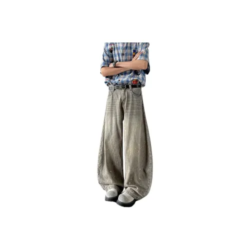 SZSX Jeans Unisex Gray