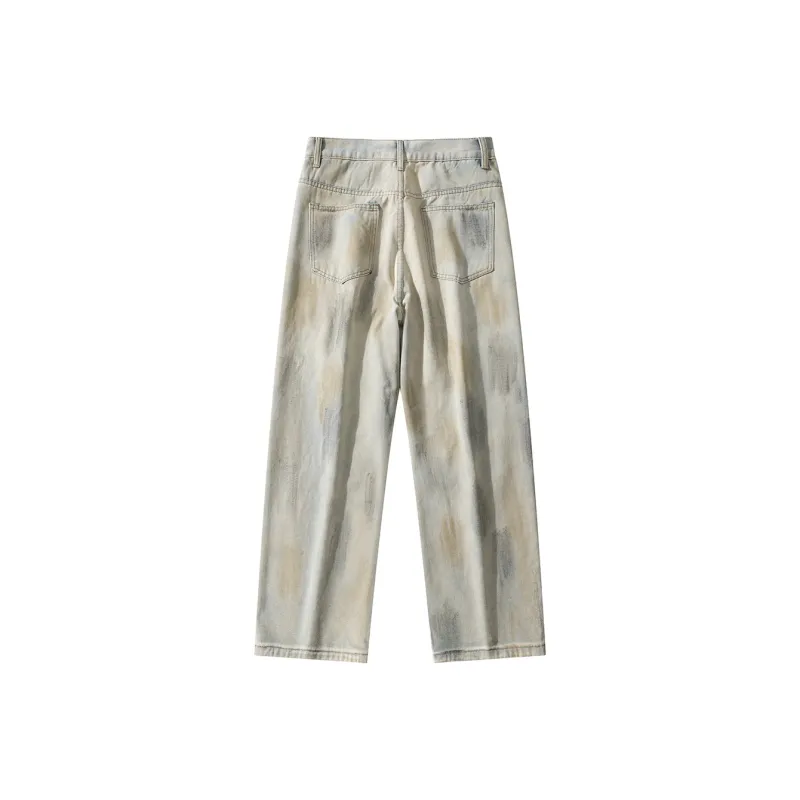 YINLEI Jeans Men Yellow Mud-1