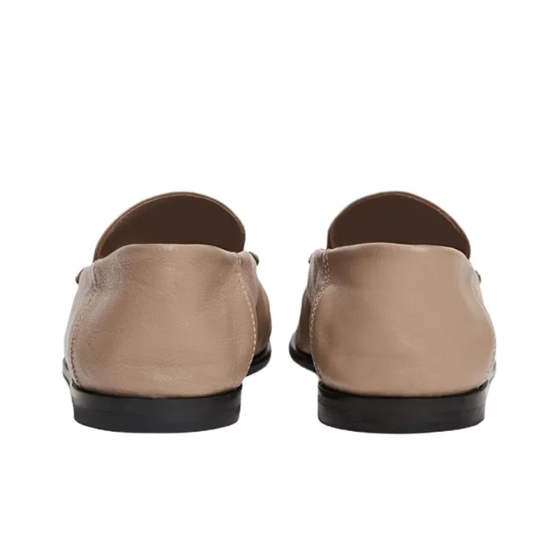 Tommy Hilfiger TH Monogram Loafers 1cm Women's Taupe-4