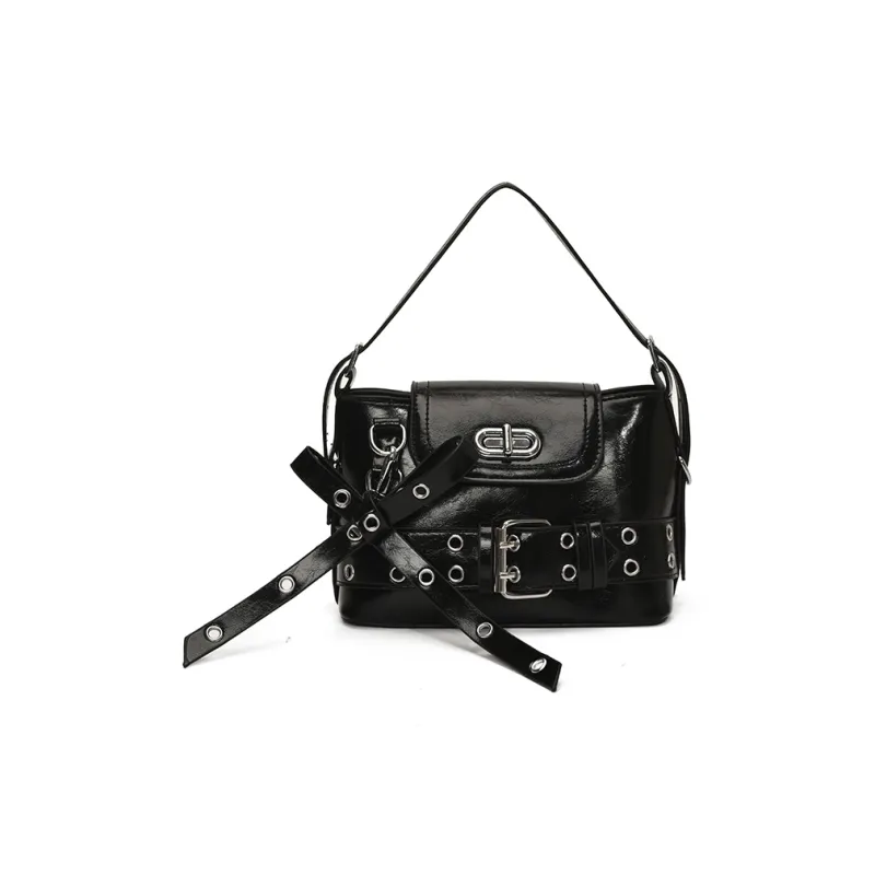 Yalu PU Shoulder Bag Women's Ecru/Black/Pink/Silver-4