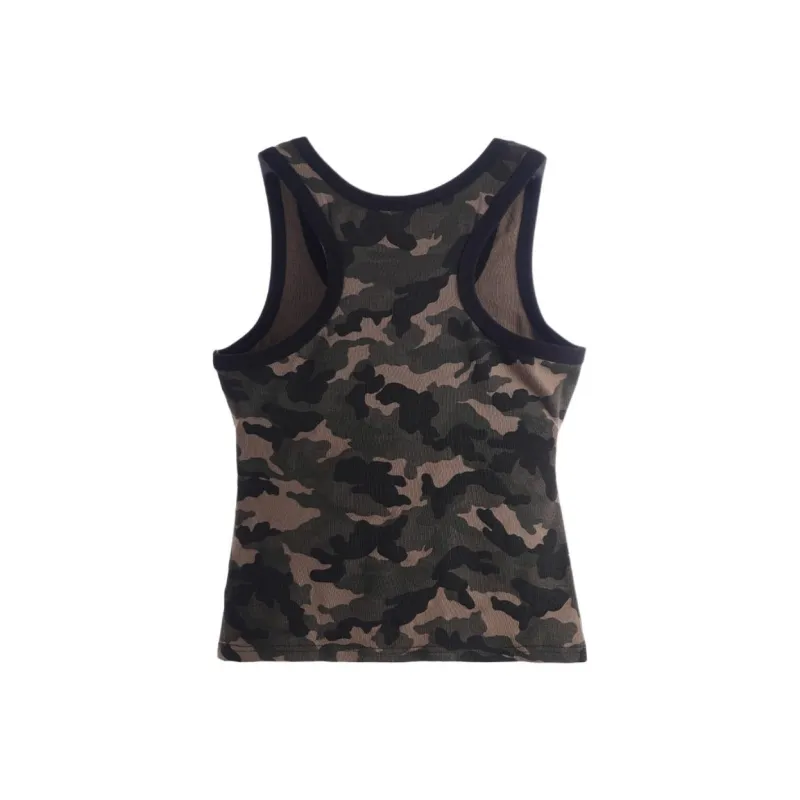 DOKZB Tank Tops Women's Camouflage-1