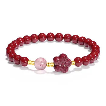 PUTUOSHANWENCHUANG Cinnabar Jade Bracelets Unisex