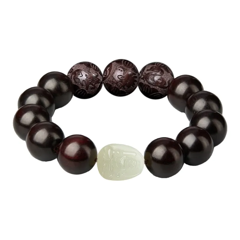 SGE Small Leaf Red Sandalwood Bracelets Unisex-13