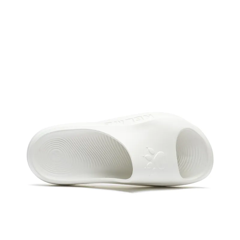 KELME Slip Resistant Abrasion Resistant Slide Slippers Unisex White-2