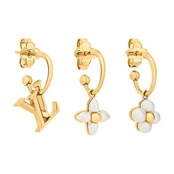 LOUIS VUITTON Lv Floragram Earrings