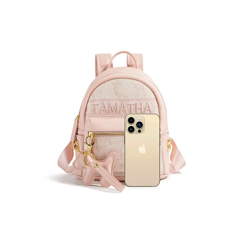 TAMATHA Polyurethane Backpack Women's Pink-2