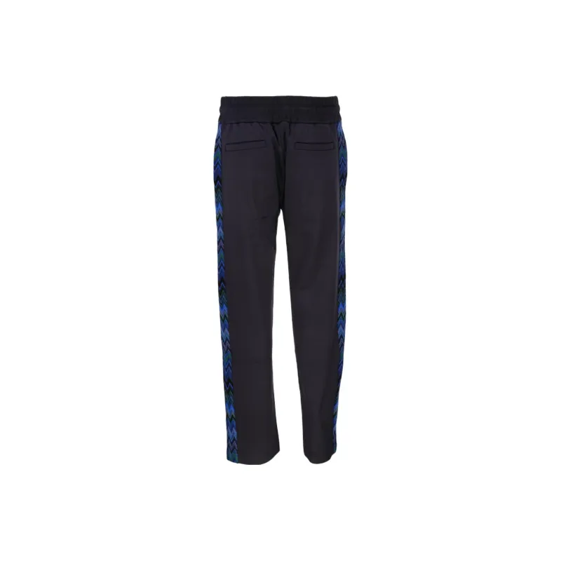 MISSONI FW22 Straight Sports Pants Men's Blue-1