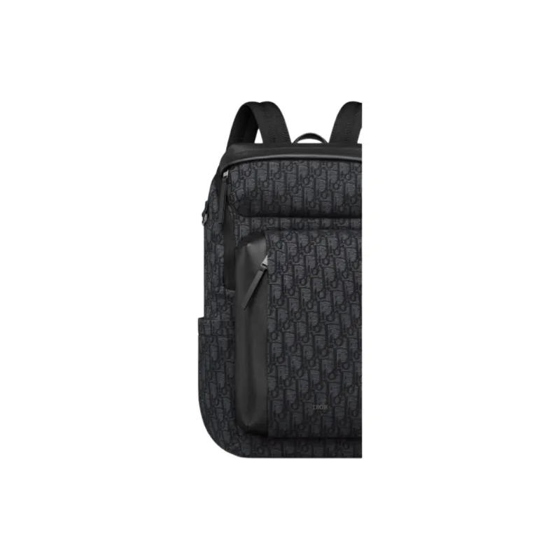 DIOR Cotton Backpack Men's Black-3