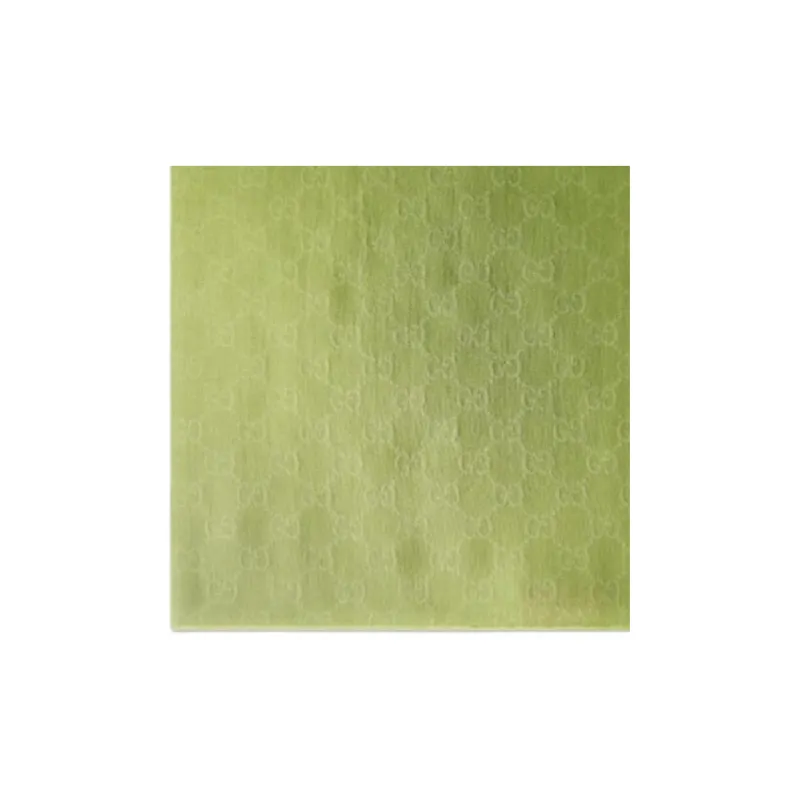 GUCCI Cotton Fabric Silk Scarves Men's Green-2