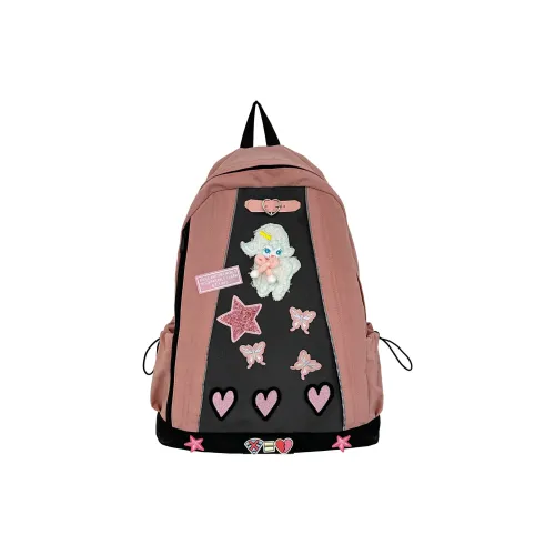 H YXIANG Nylon Backpack Large Size Women's Pink