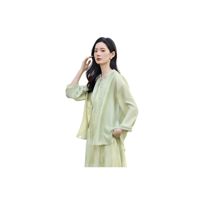 IHIMI Shirts Women's Matcha Green-0