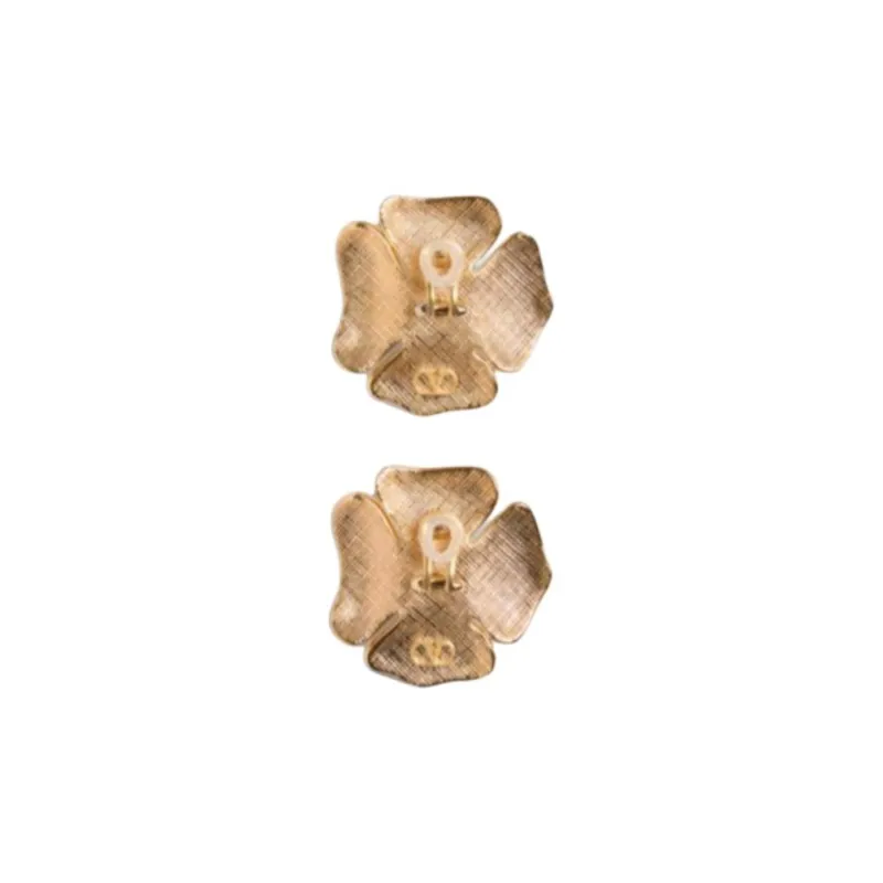 Valentino Resin Pearls Earrings Women's Gold-2