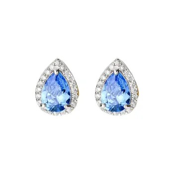 Happy Tide S999 Fine Silver Stud Earrings Women's